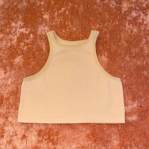 Peach High Neck Bralette/Crop Top